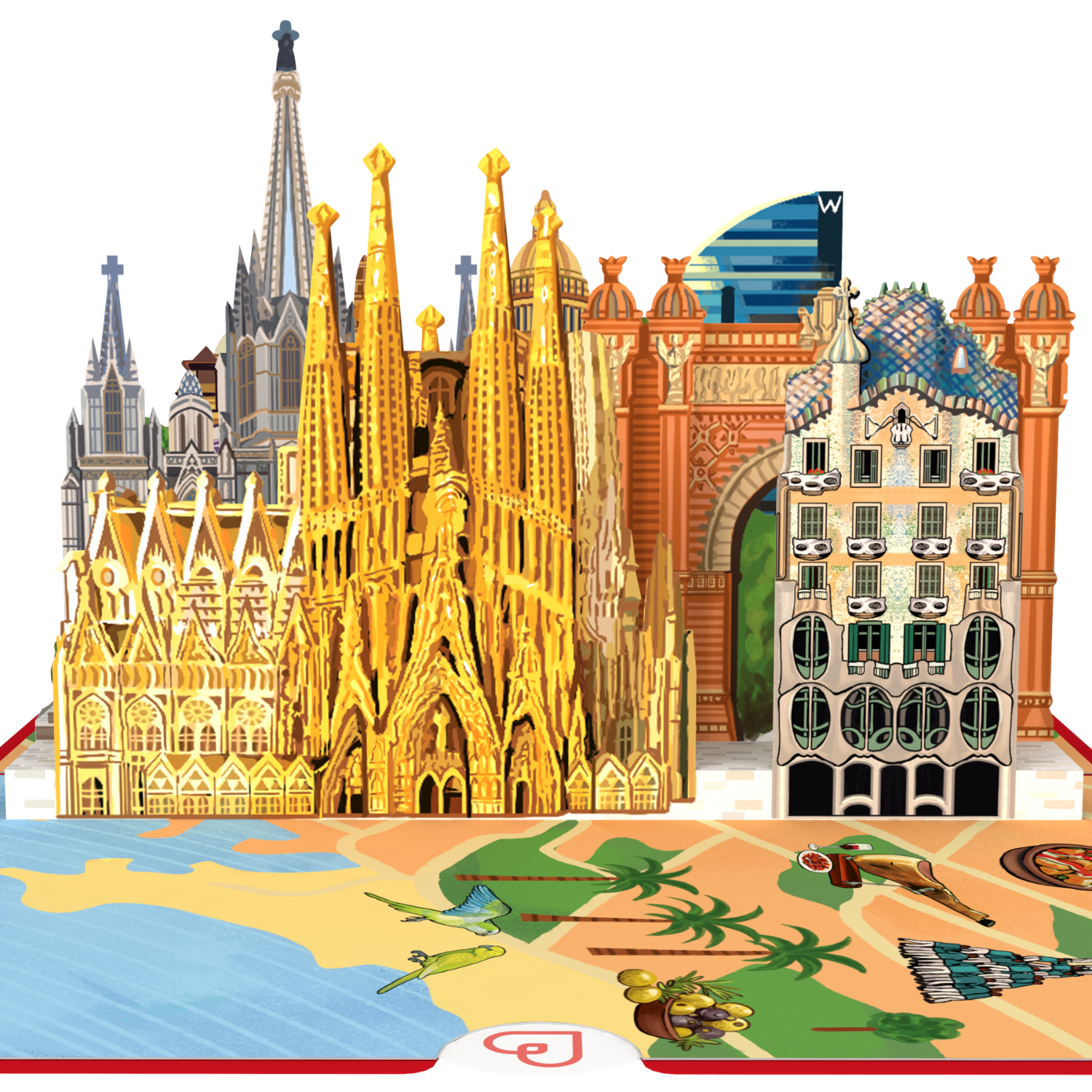 Barcelona Pop-Up Card