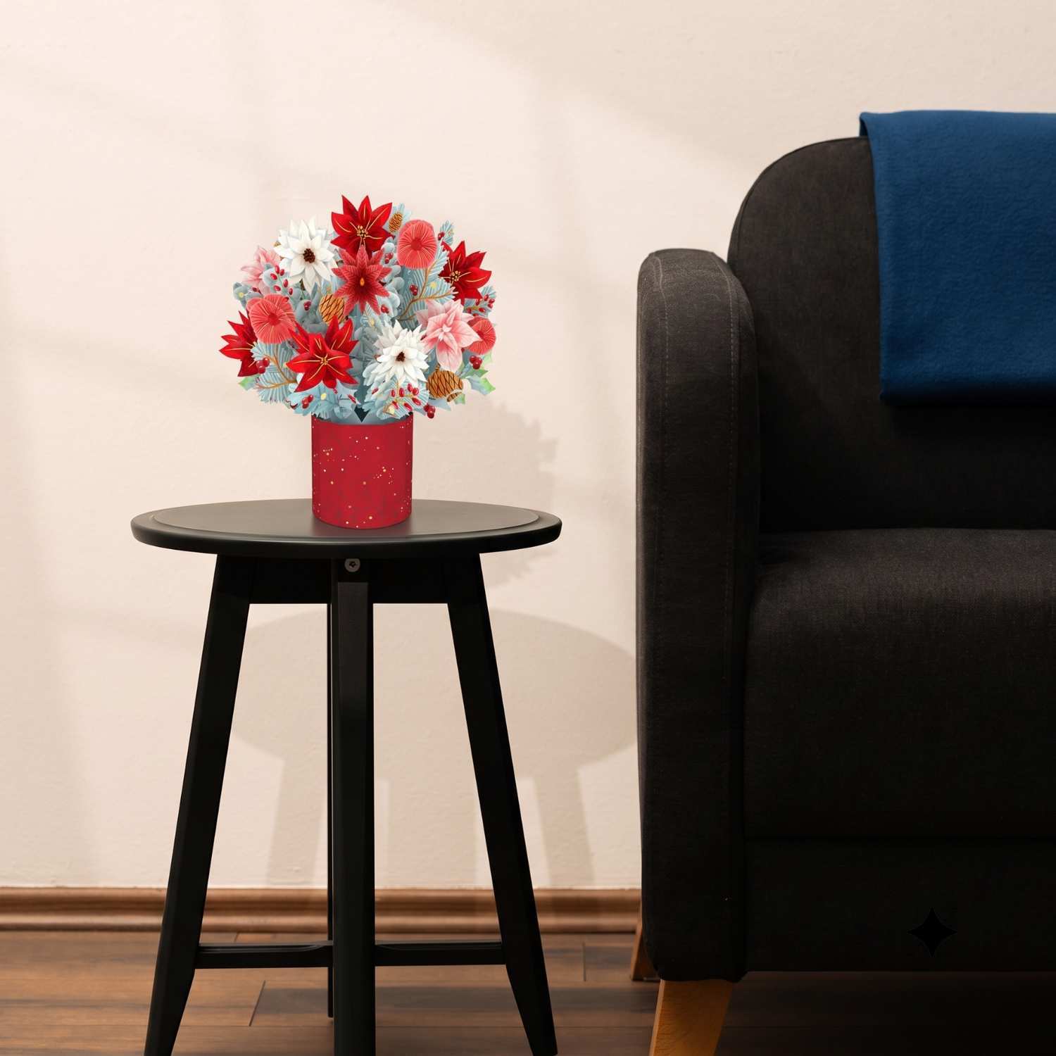 Weihnachtsstern Pop-Up Blumenstrauß