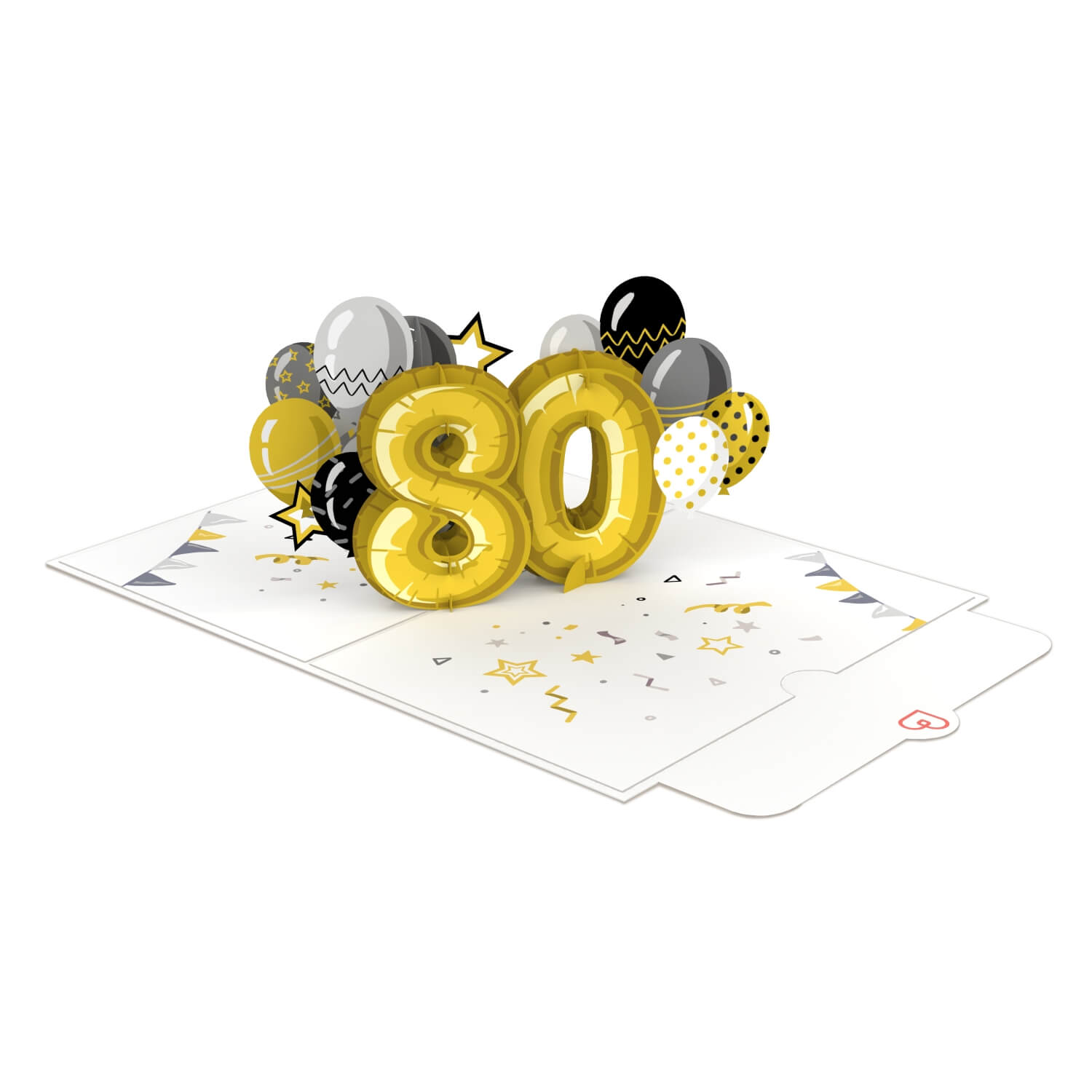 80th birthday Pop-Up Card