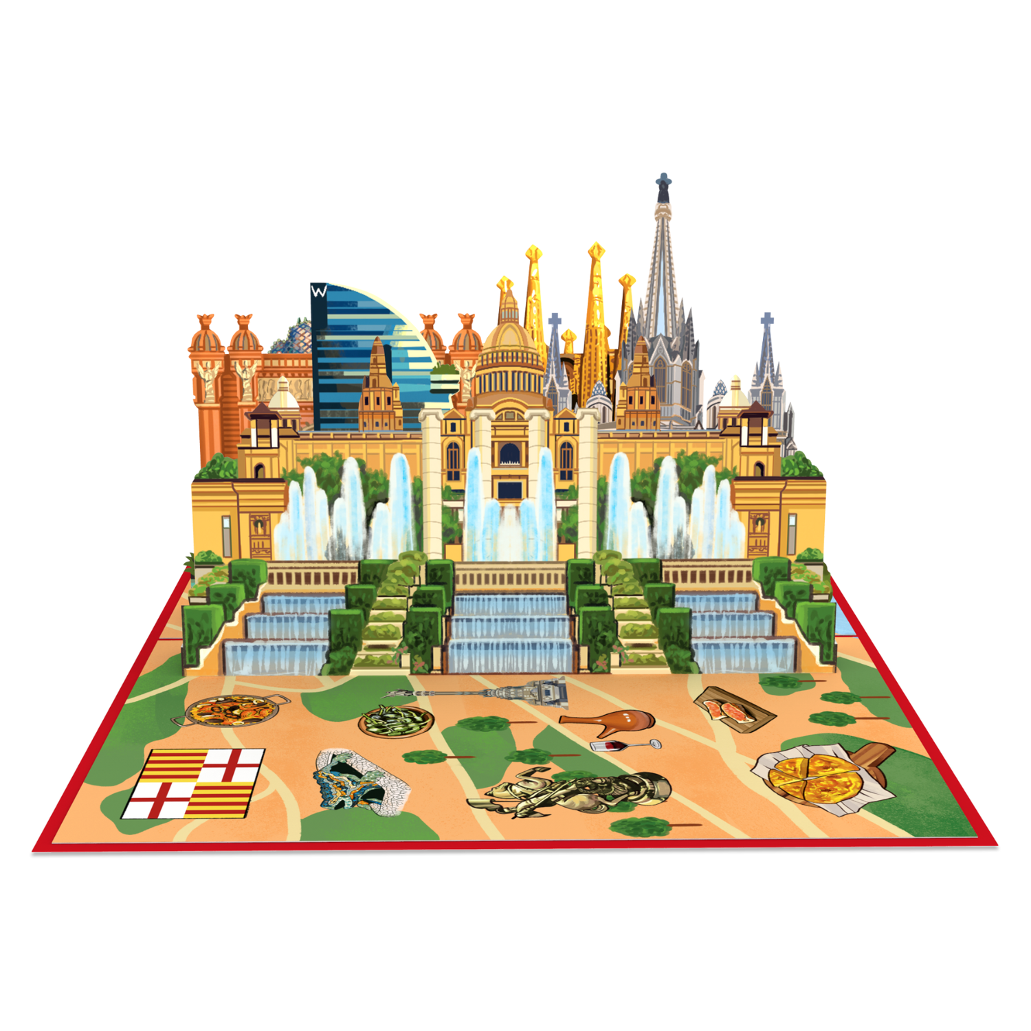 Barcelona Pop-Up Card