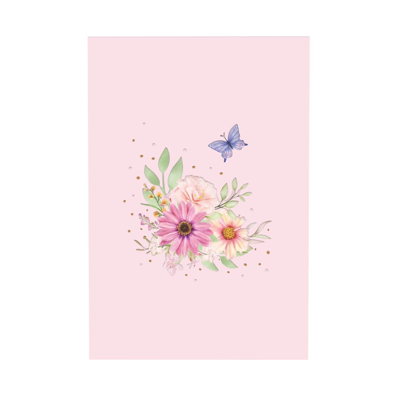 Flower with butterfly Pop-Up Card