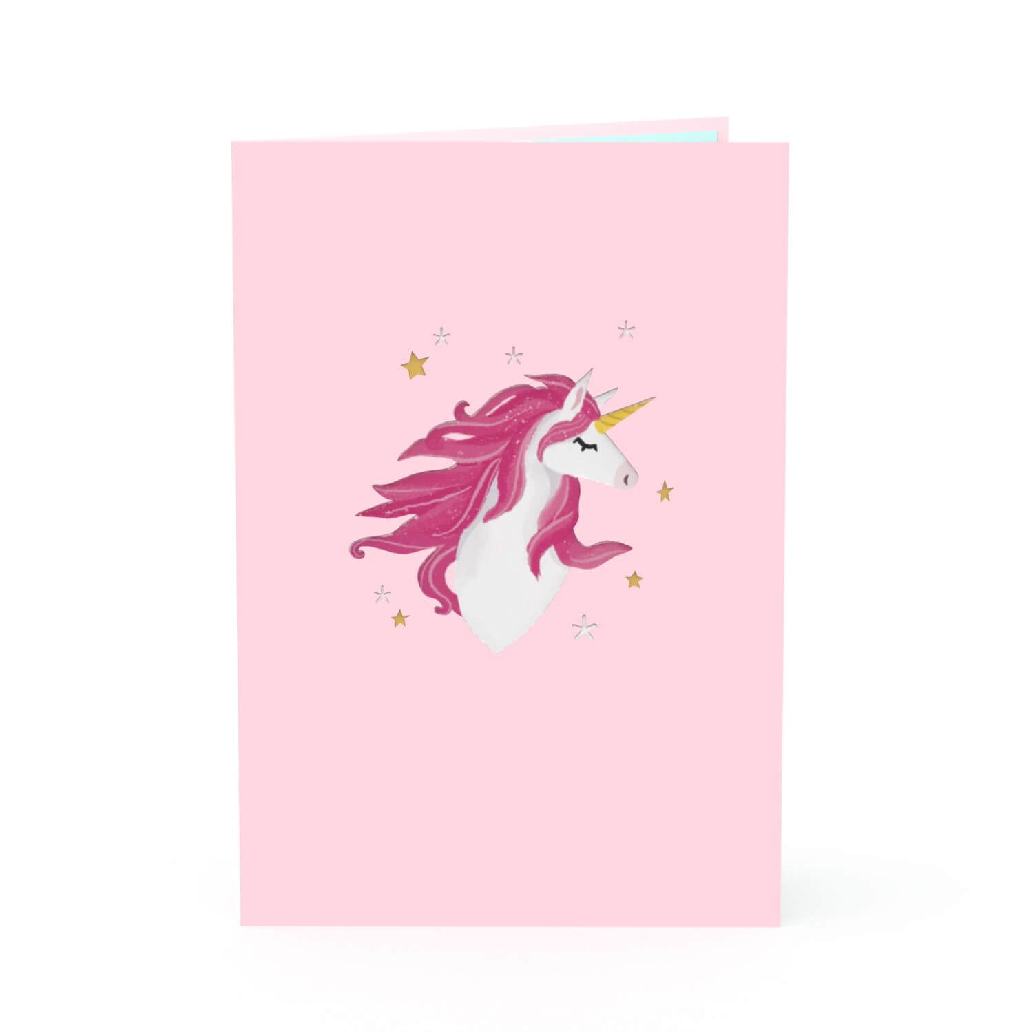 Unicorn with rainbow Pop-Up Card