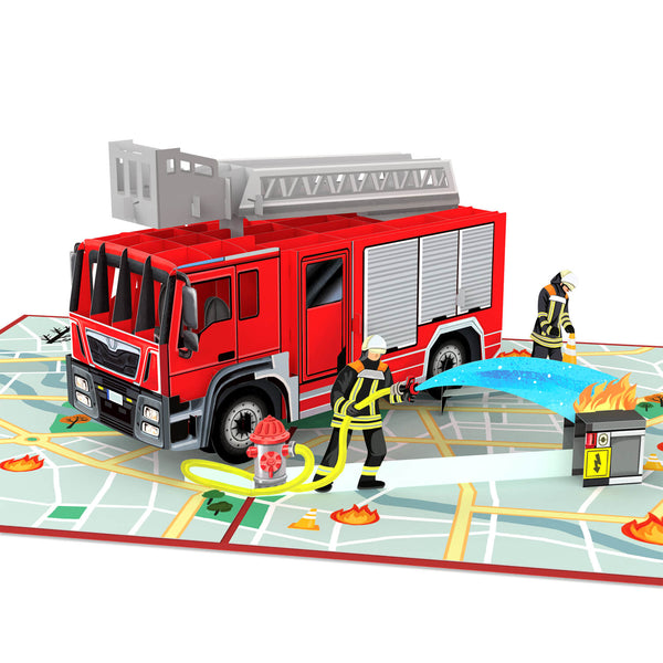Fire Truck Pop-Up Card