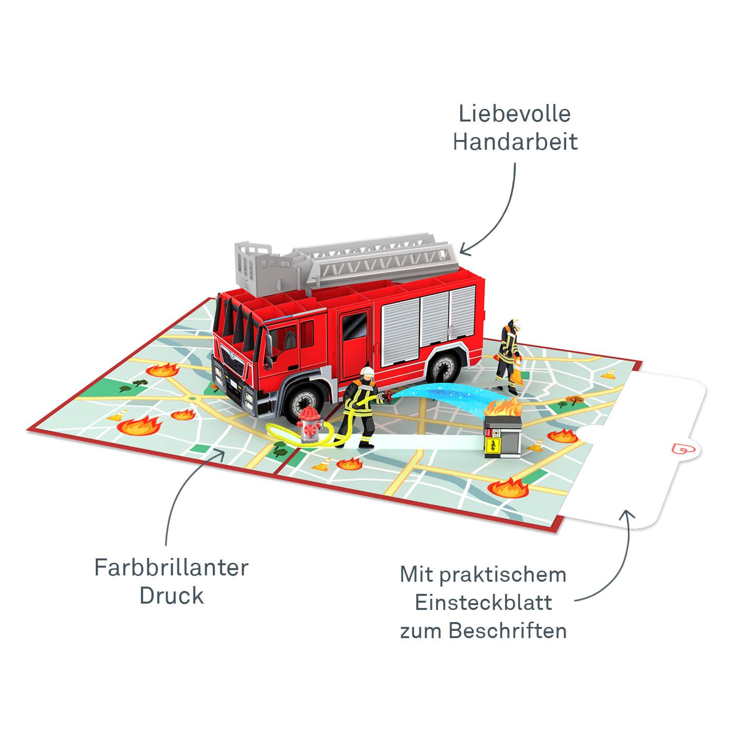 Fire Truck Pop-Up Card