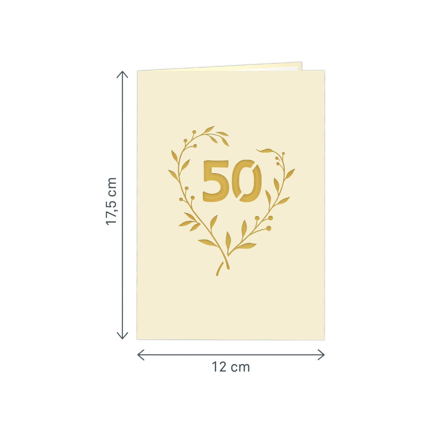 Golden Wedding Anniversary Pop-Up Card