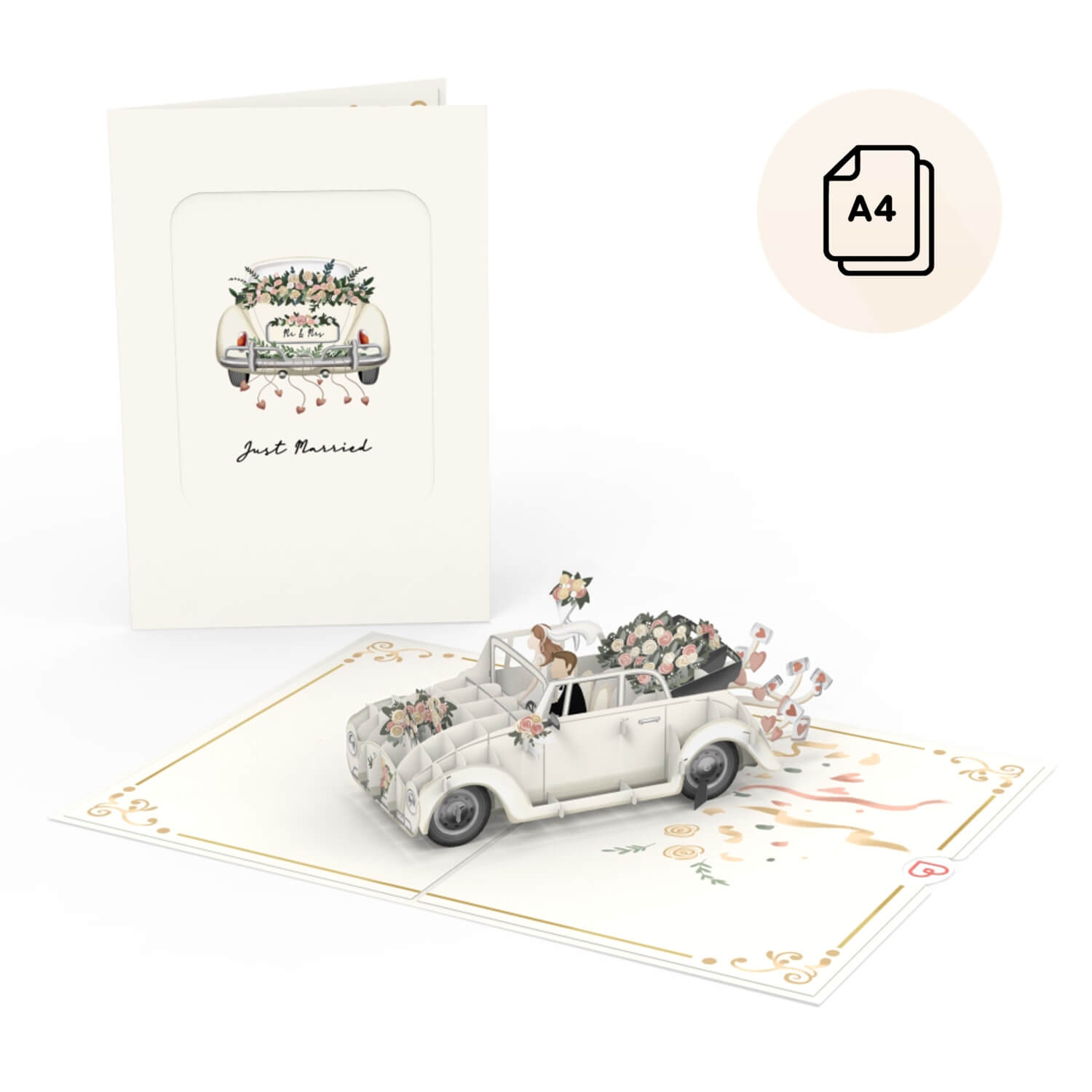 XXL wedding car Pop-Up Card
