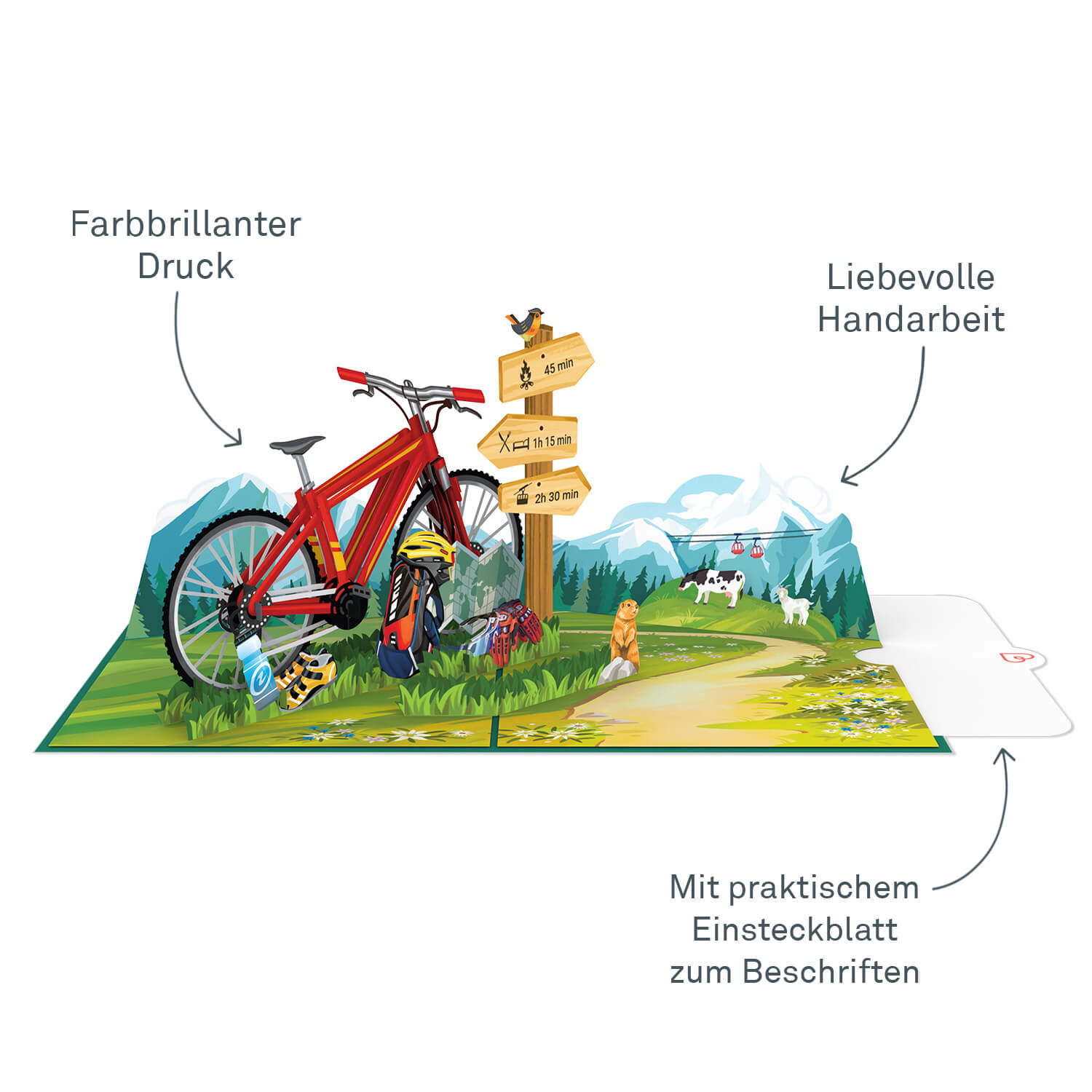 Mountain Bike Pop-Up Card