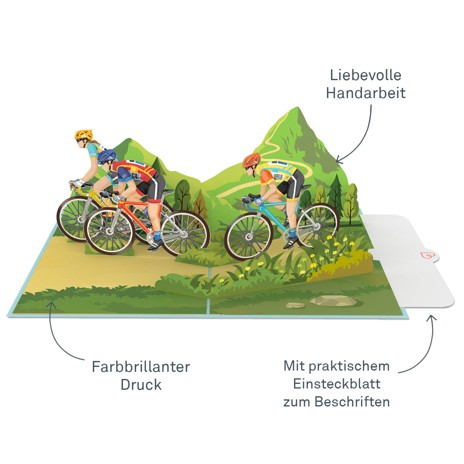 Road Cyclist Pop-Up Card