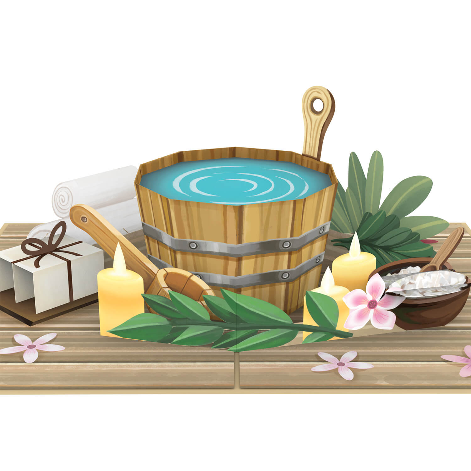 Sauna Pop-Up Card