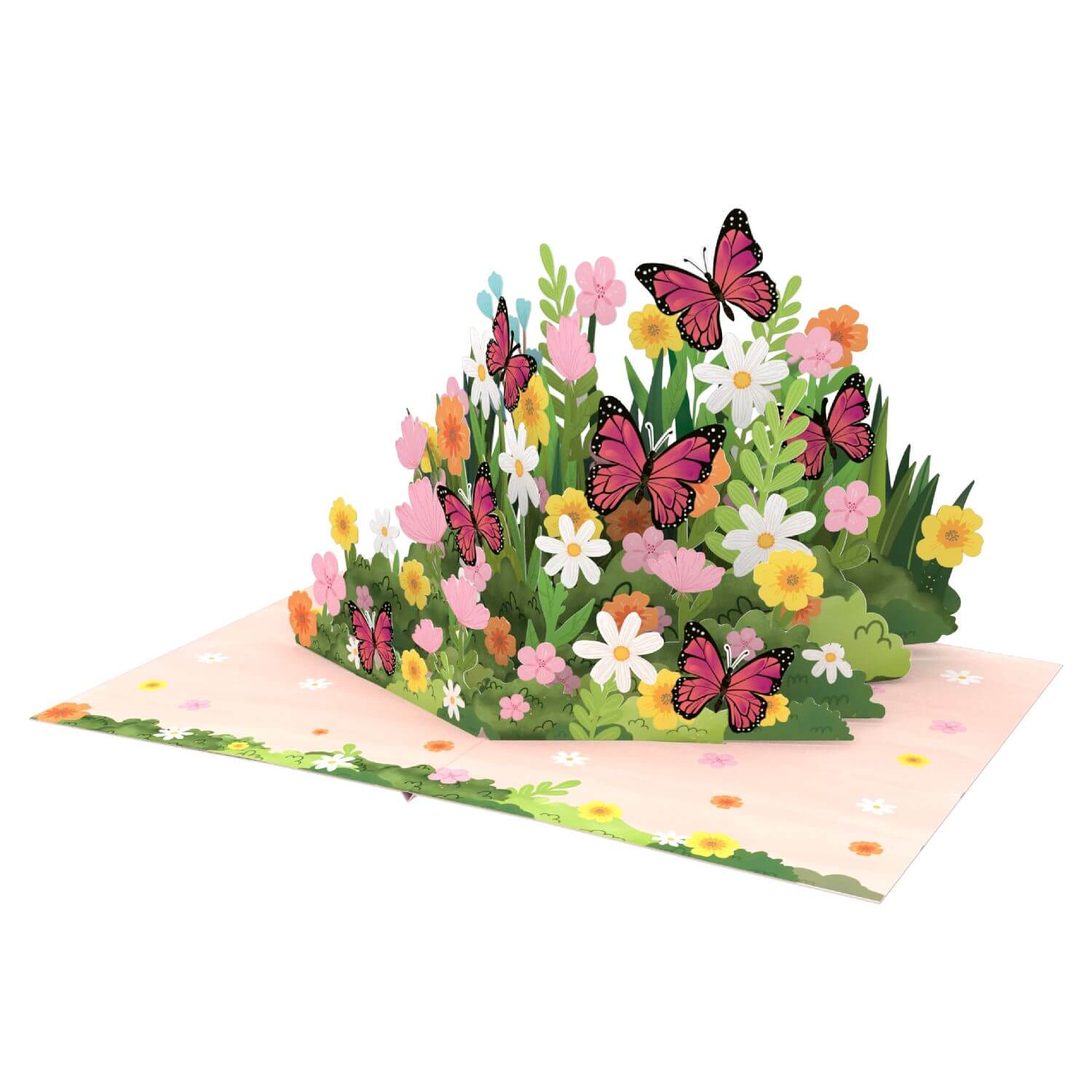 Set of 4 Pop-Up Cards "Blossoms & Butterflies"