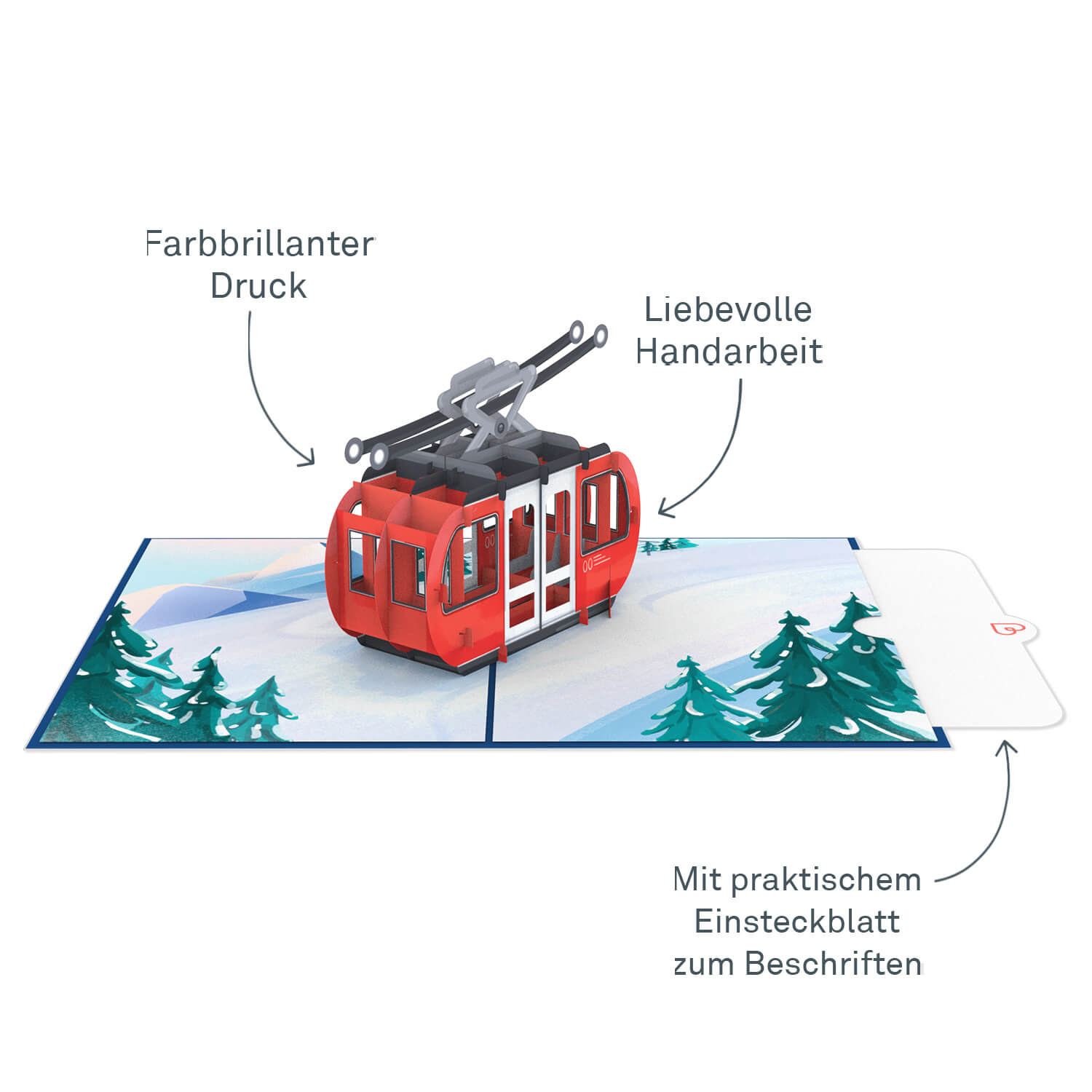 Ski Gondola Pop-Up Card