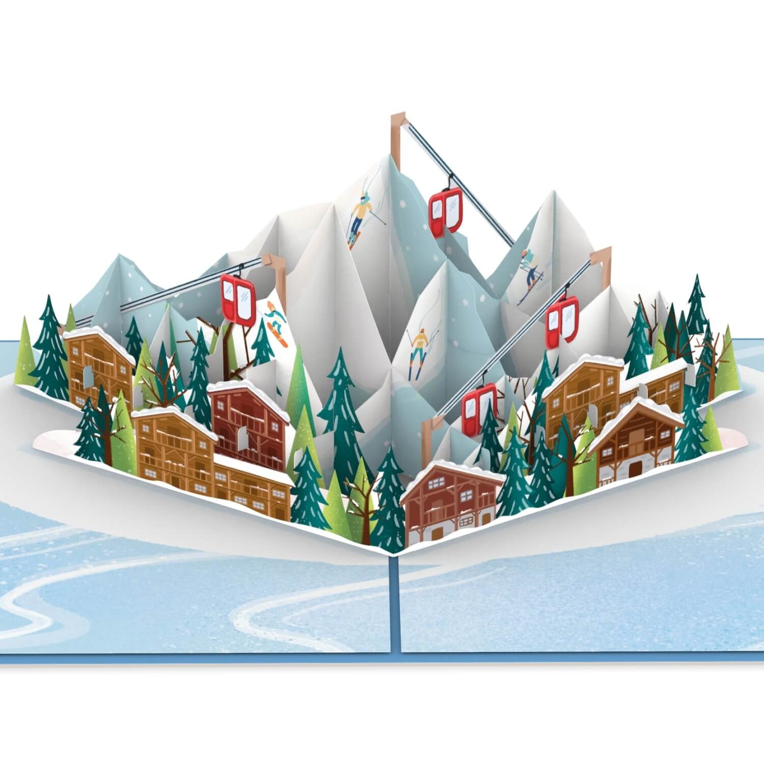 Ski Slope Pop-Up Card