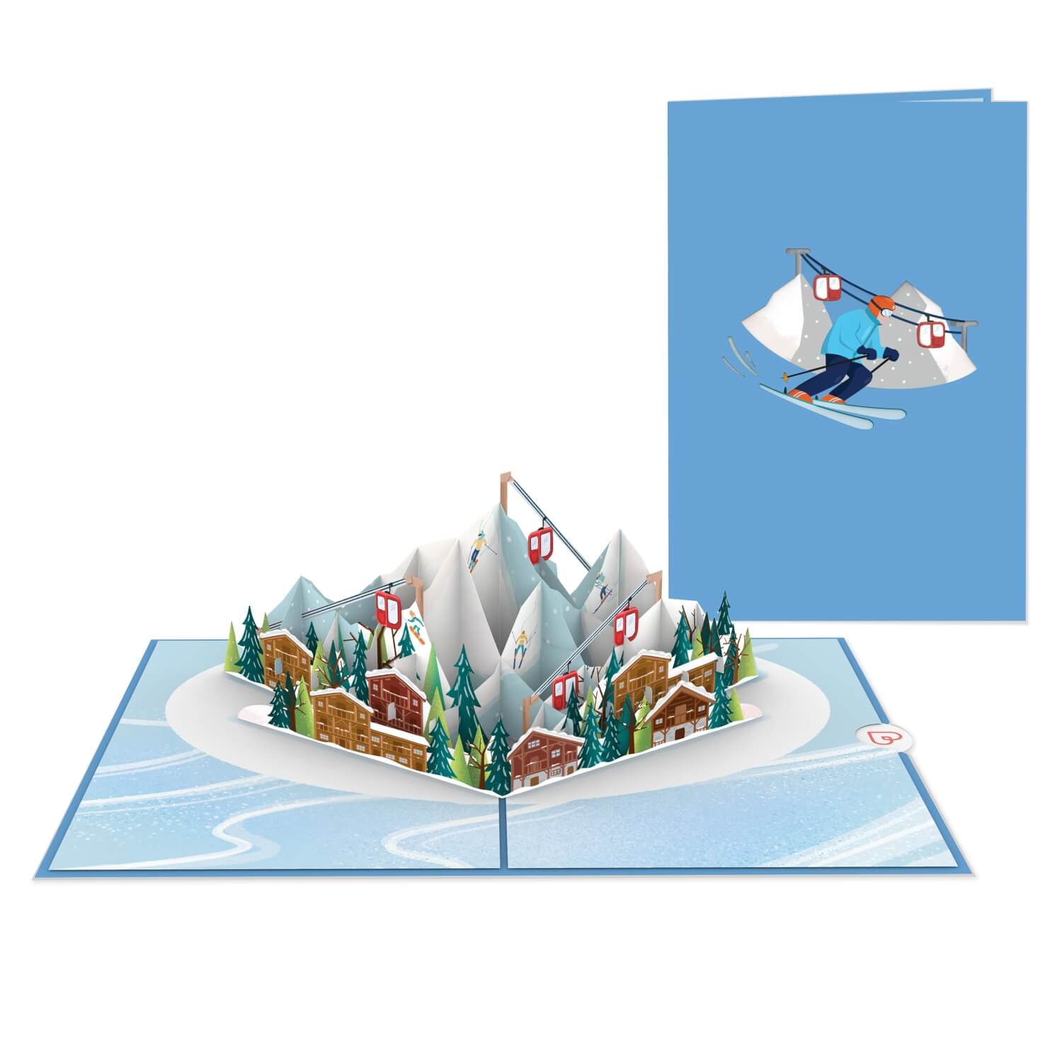 Ski Slope Pop-Up Card