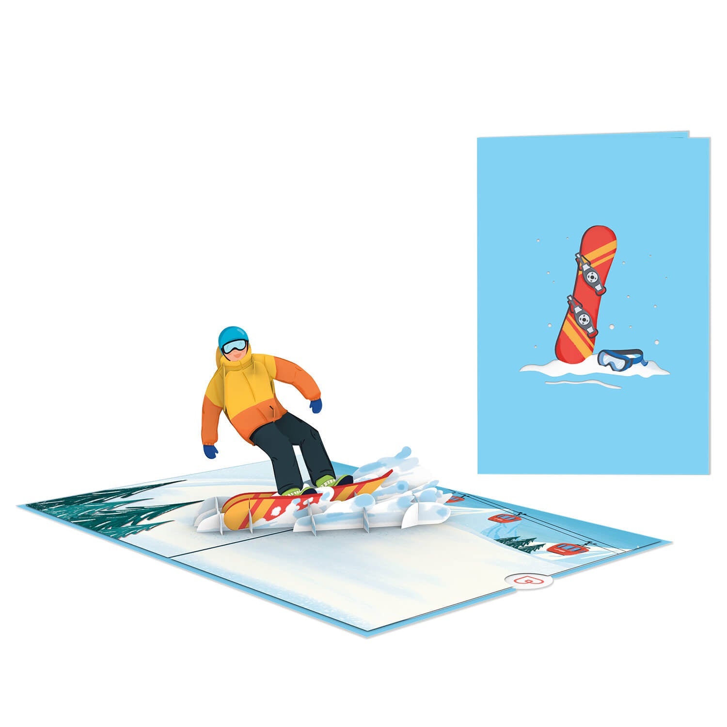 Snowboarder Pop-Up Card