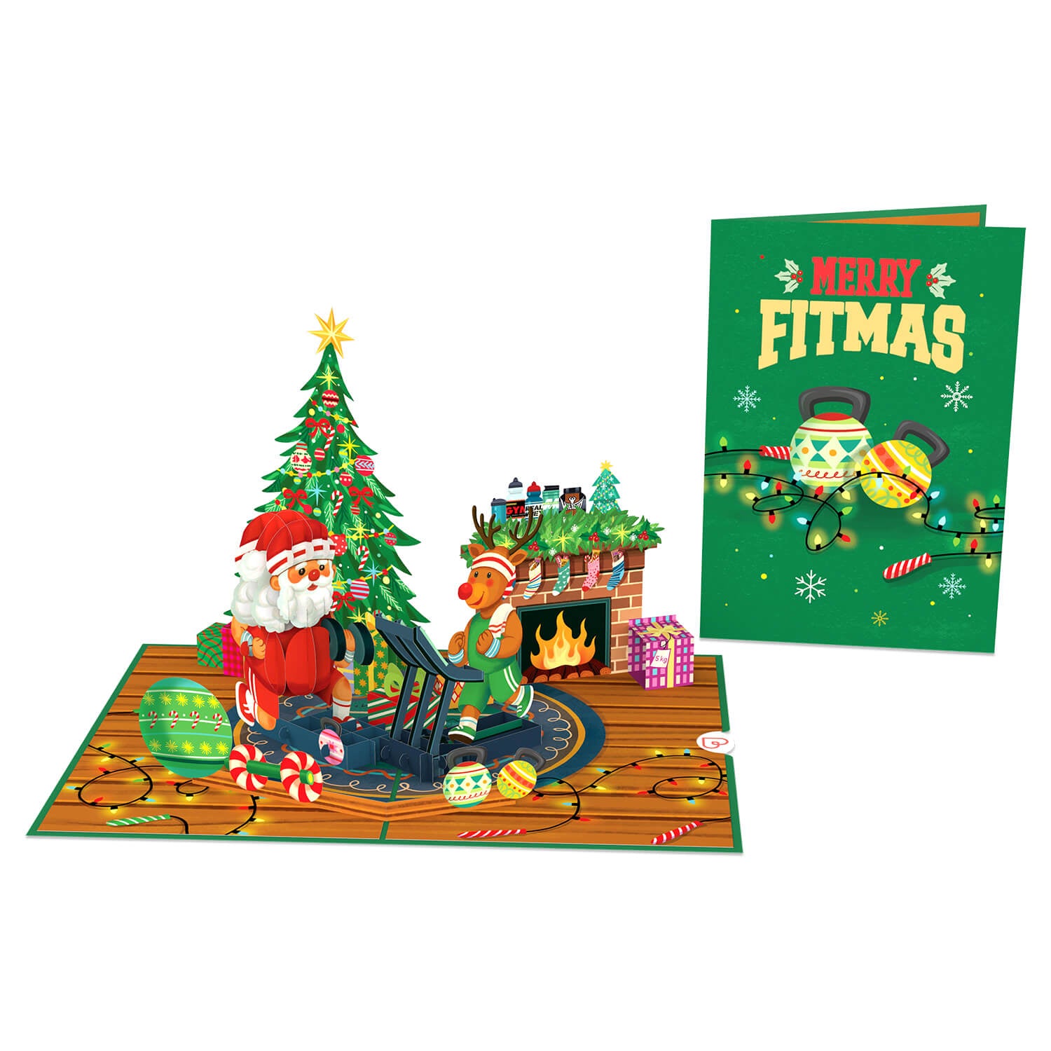 Merry Fitmas Pop-Up Card