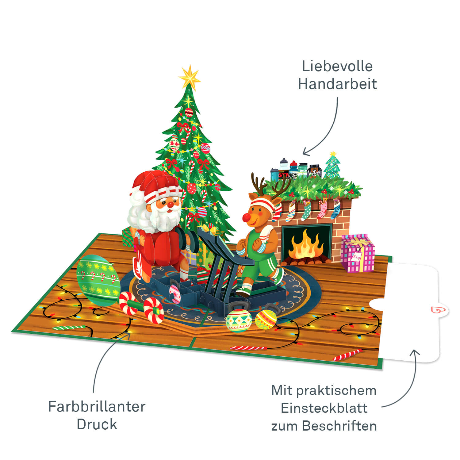 Merry Fitmas Pop-Up Card