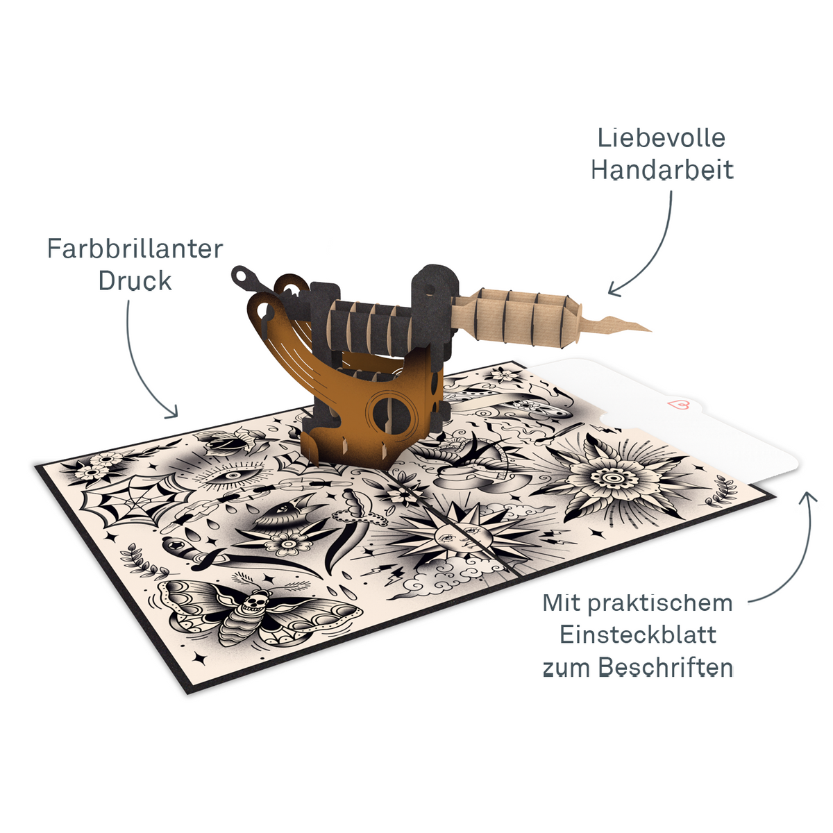 Tattoo machine Pop-Up Card