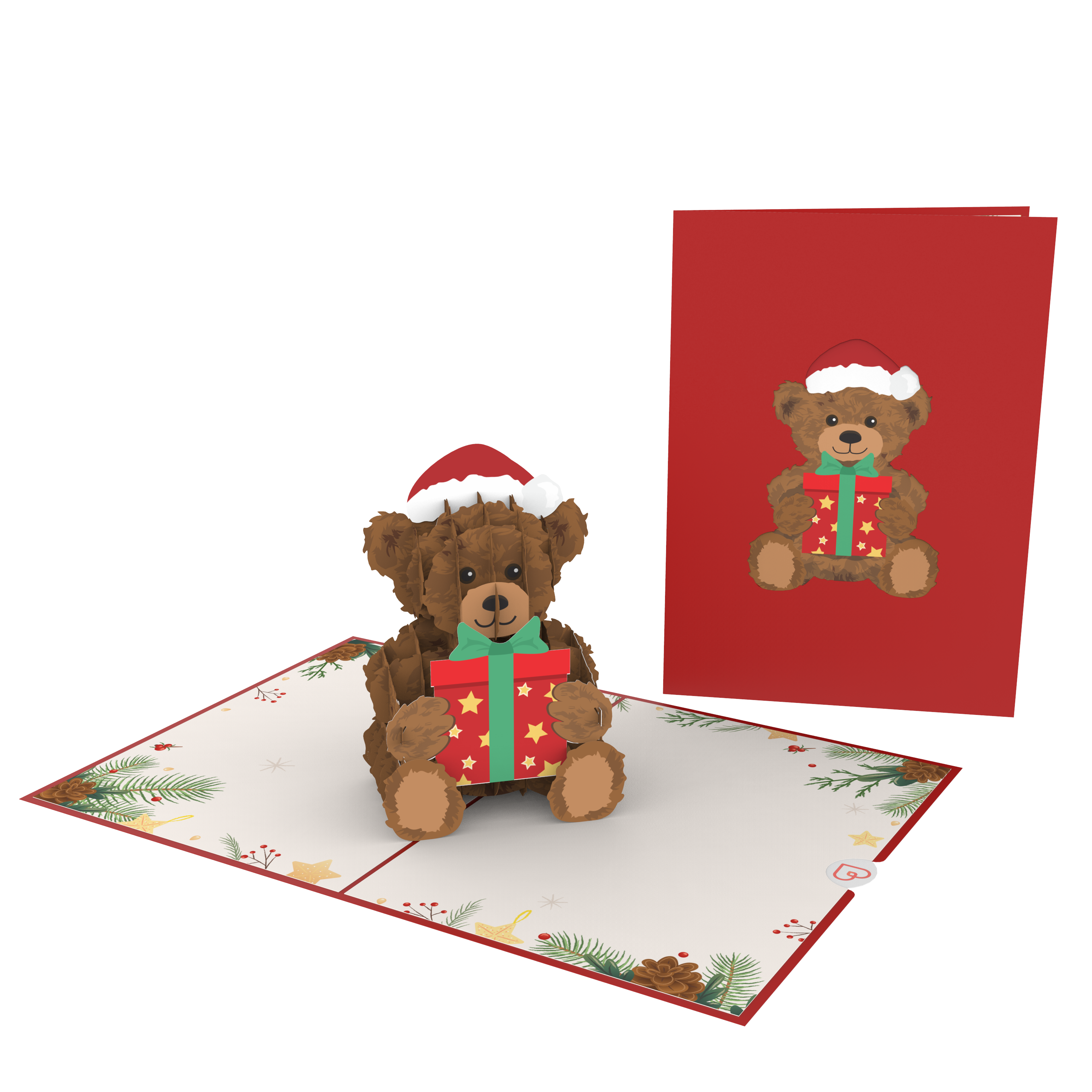 Christmas teddy Pop-Up Card