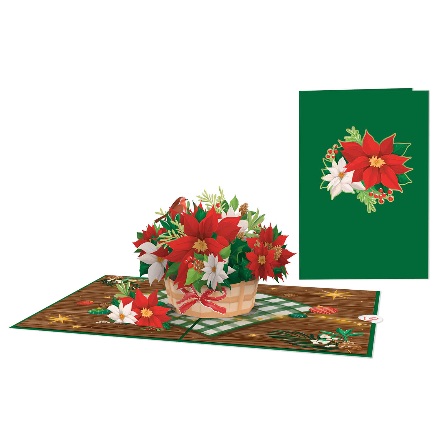 Christmas Poinsettia Pop-Up Card