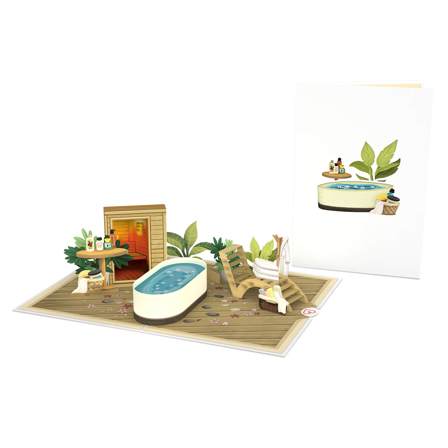 Wellness & Sauna Pop-Up Card