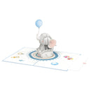 Baby Elephant (Blue) Pop-Up Card