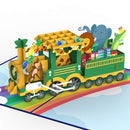 Birthday train Pop-Up Card