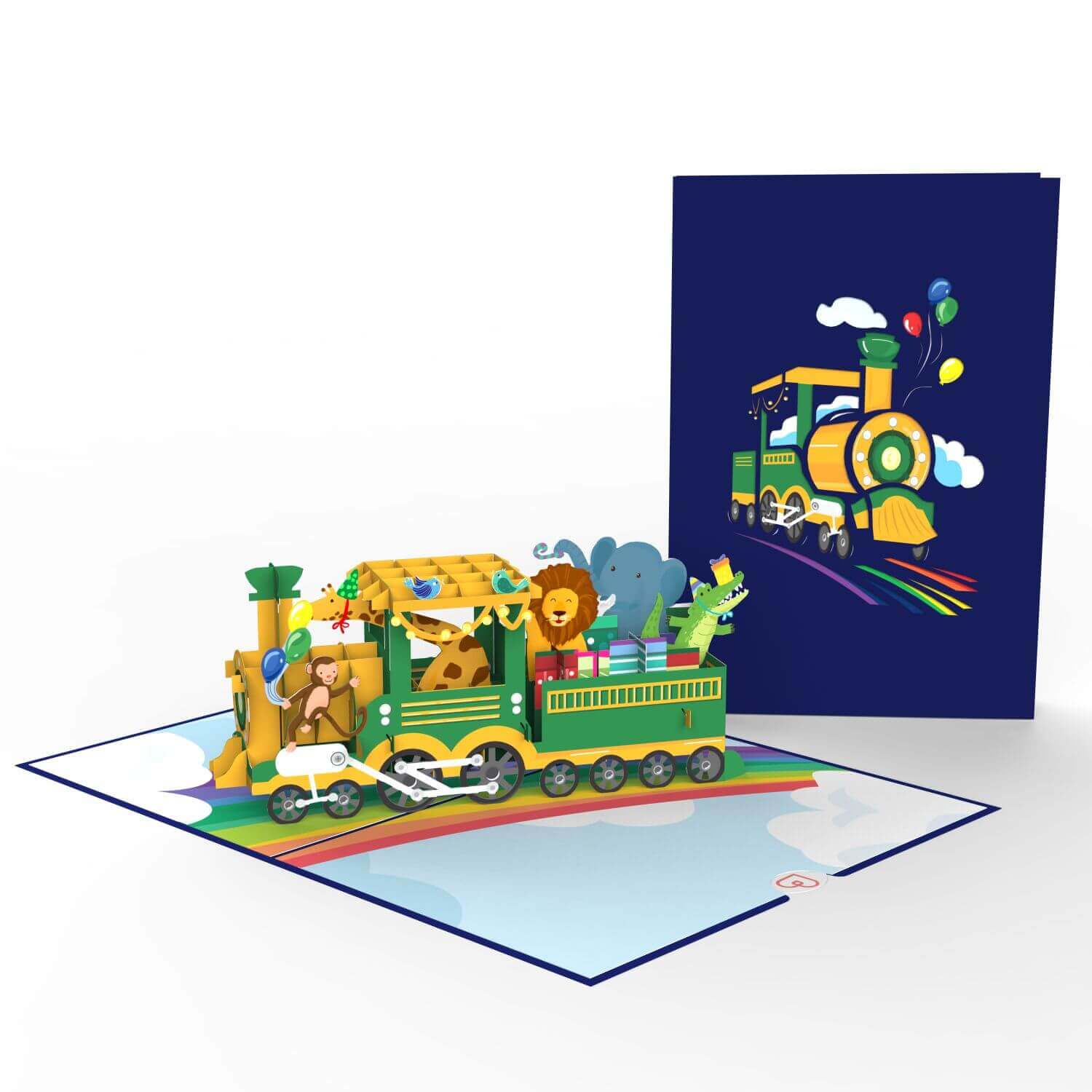 Birthday train Pop-Up Card