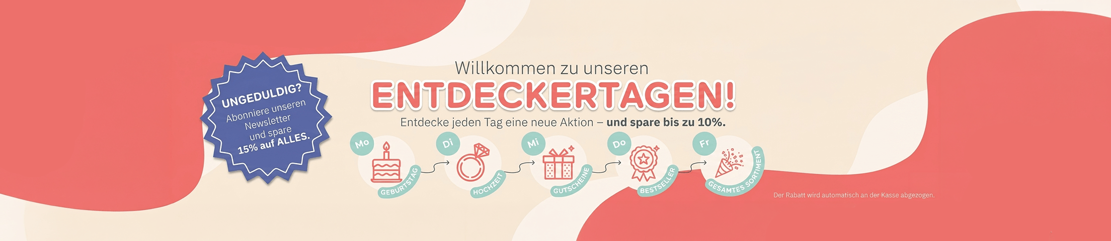 Entdeckertage | 10% Rabatt auf Hochzeitskarten
