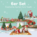6er Set Pop-Up Karten "Weihnachtsgrüße für Kollegen"