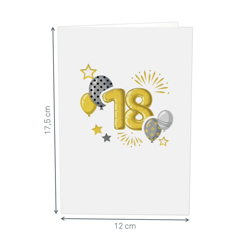 18th birthday Pop-Up Card