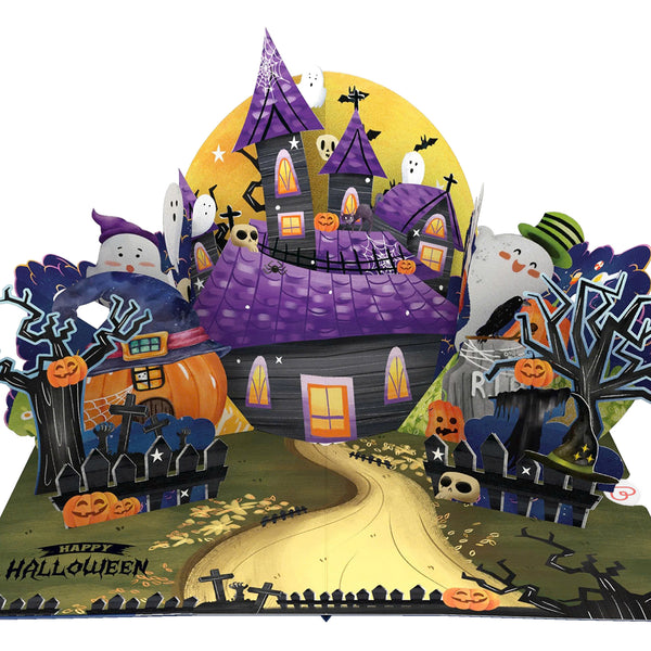 Halloween Geisterhaus Pop-Up Karte