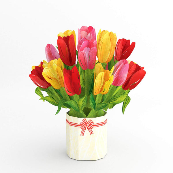 Tulpen Pop-Up Blumenstrauß