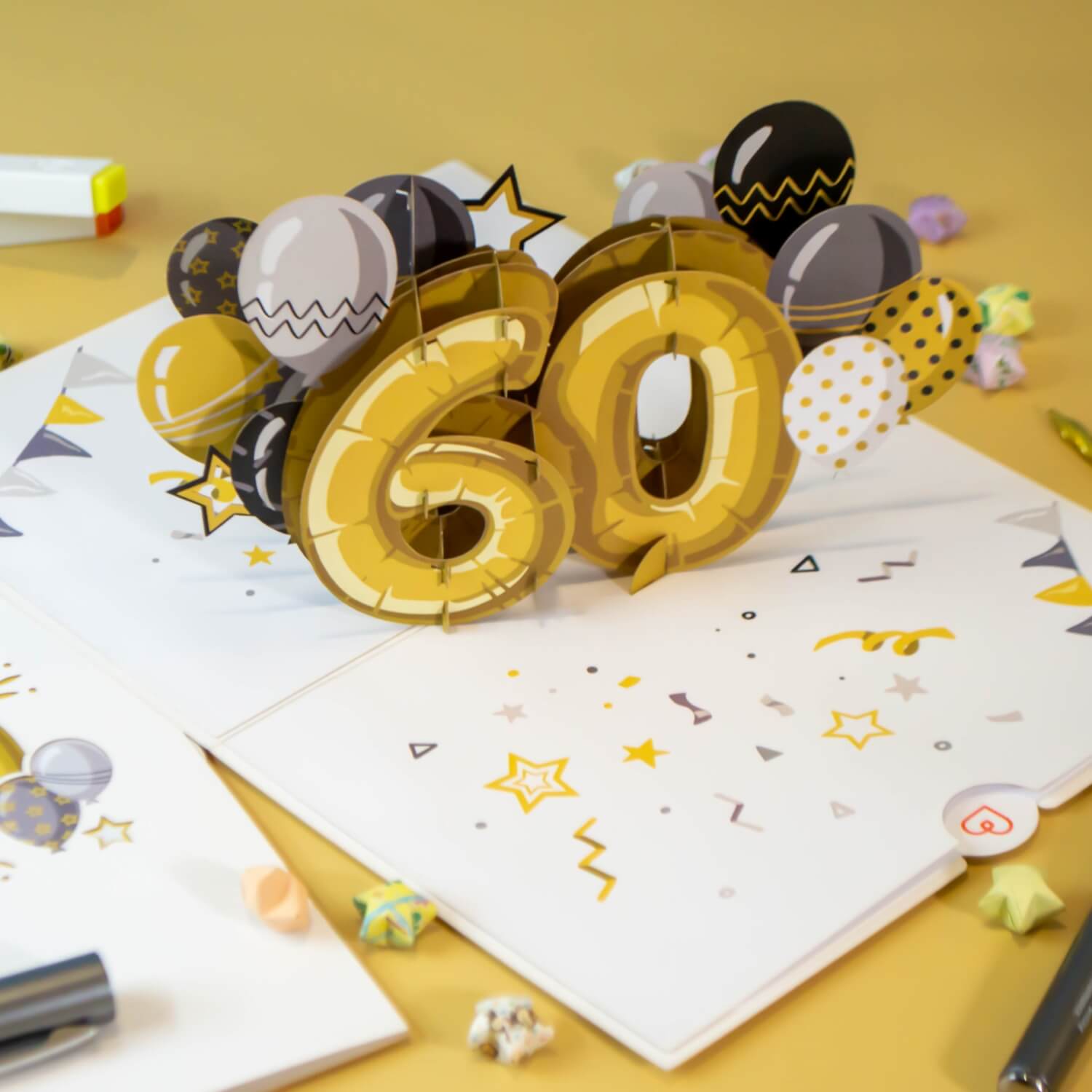 60th birthday Pop-Up Card