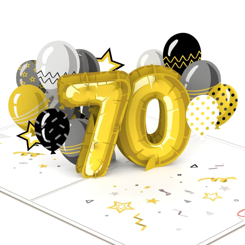 70th birthday Pop-Up Card