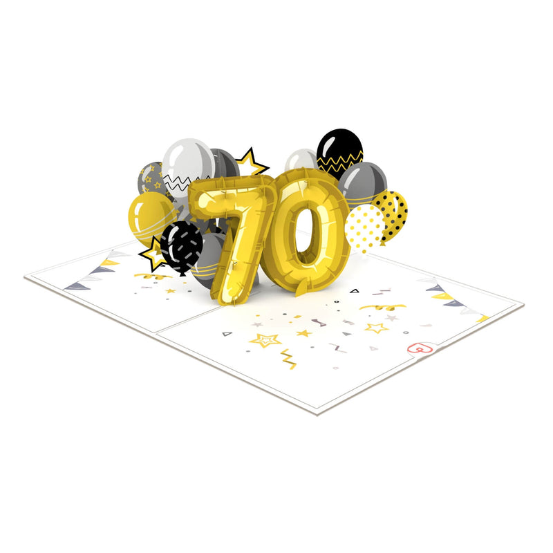 70th birthday Pop-Up Card