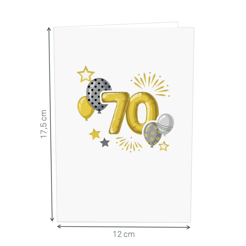 70th birthday Pop-Up Card