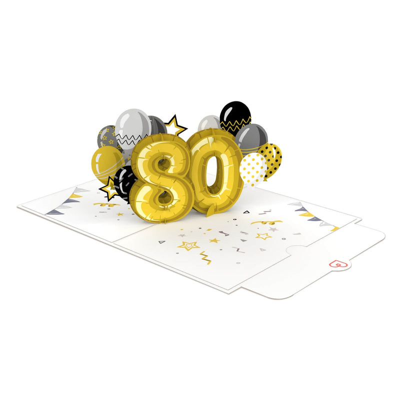 80th birthday Pop-Up Card
