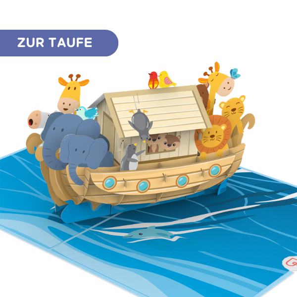 Noah's Ark Pop-Up Card Baptism