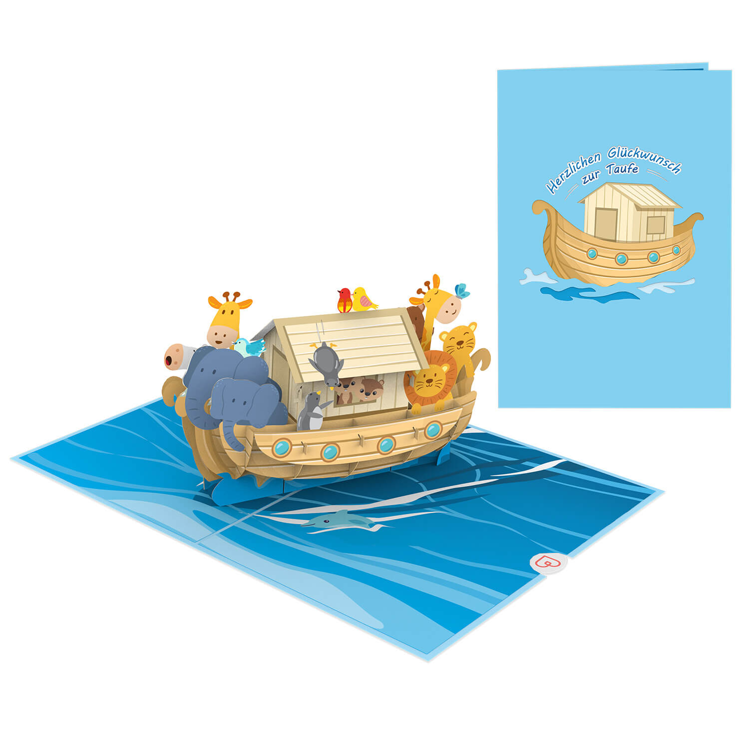 Noah's Ark Pop-Up Card Baptism