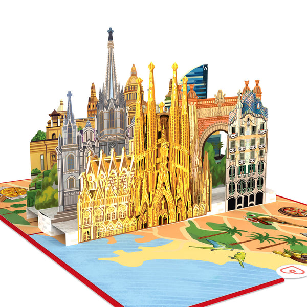 Barcelona Pop-Up Karte