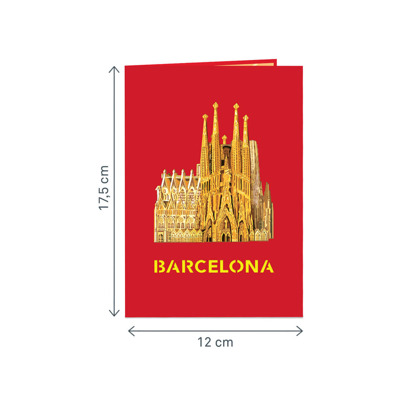 Barcelona Pop-Up Karte