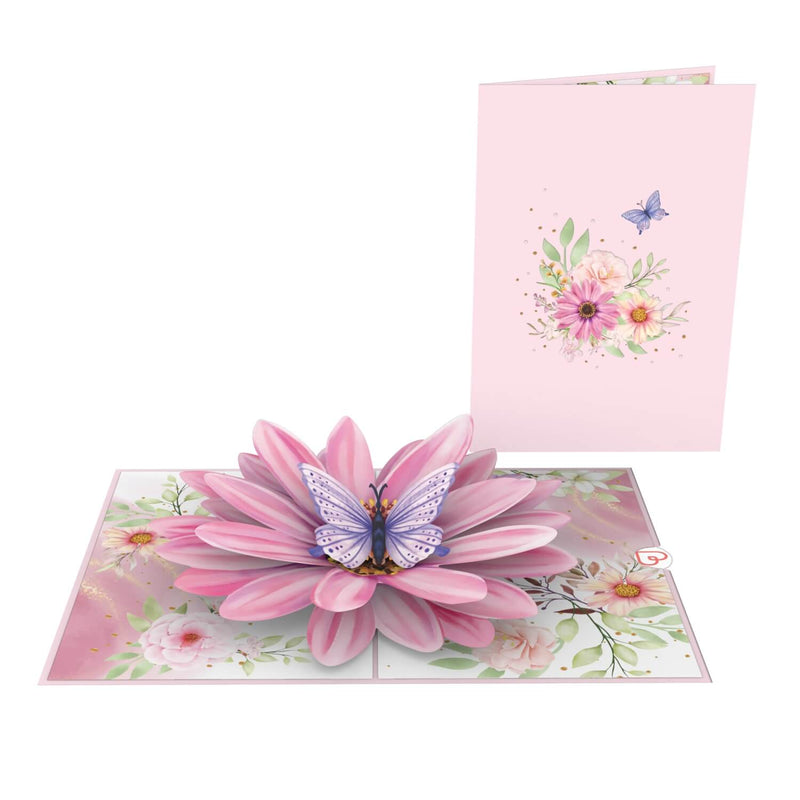 Flower with butterfly Pop-Up Card