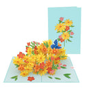 Colorful daisies with butterflies Pop-Up Card