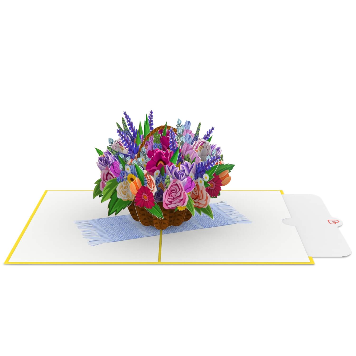 Colorful flower basket Pop-Up Card