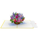 Colorful flower basket Pop-Up Card