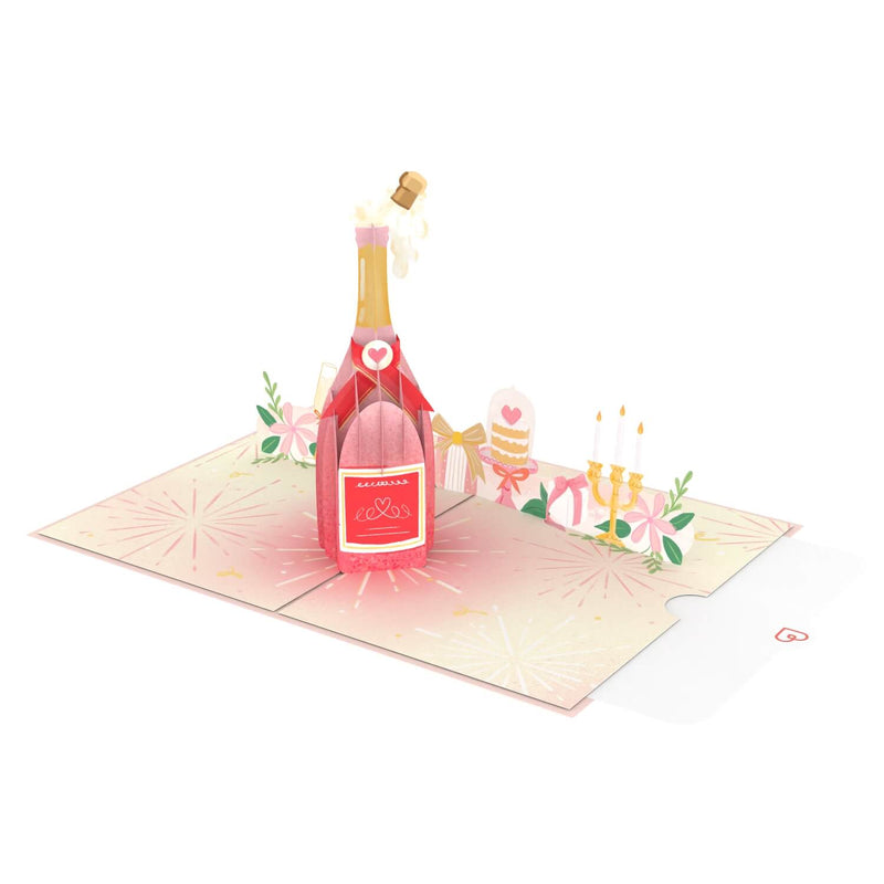 Champagne bottle Pop-Up Card