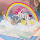 Unicorn with rainbow Pop-Up Card