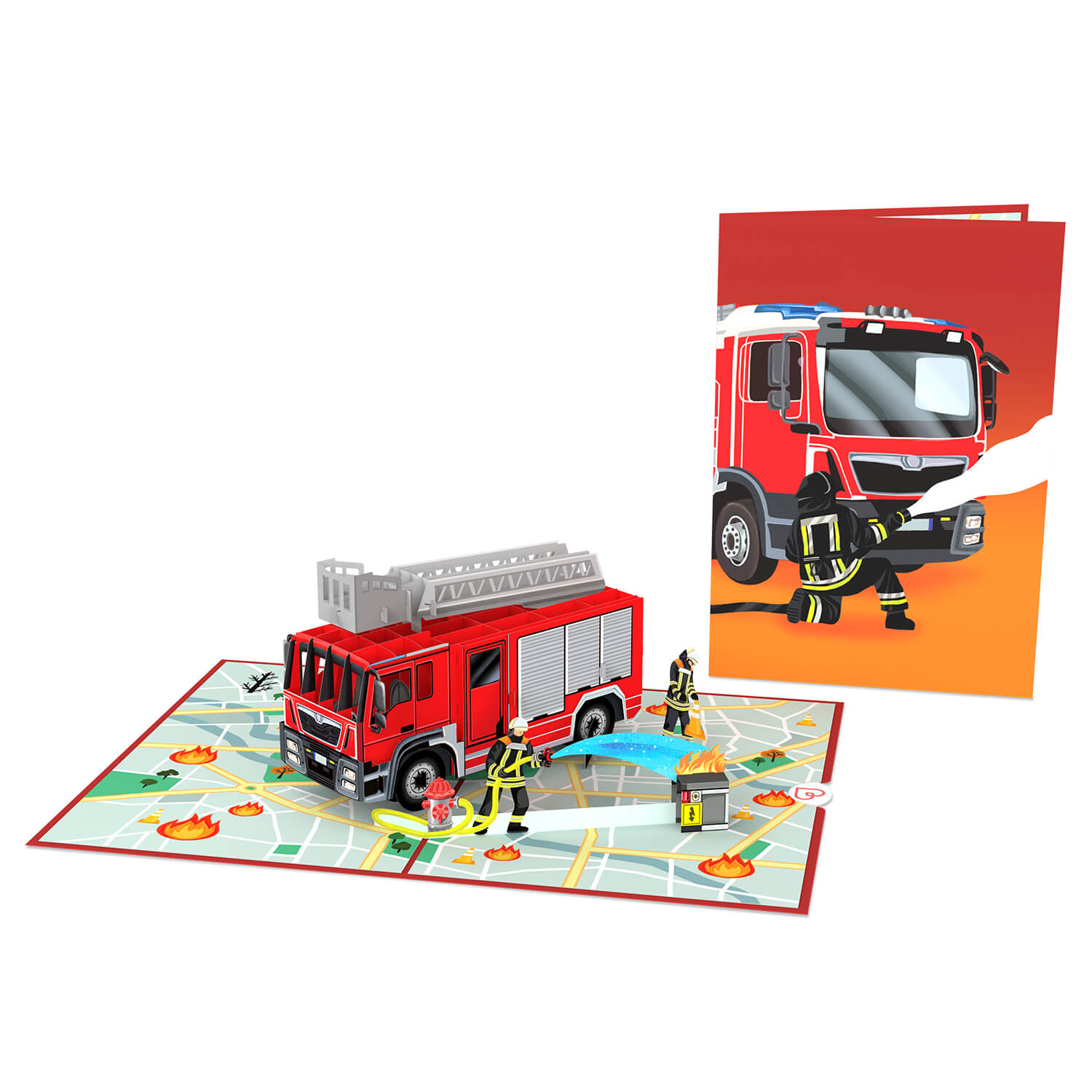 Fire Truck Pop-Up Card