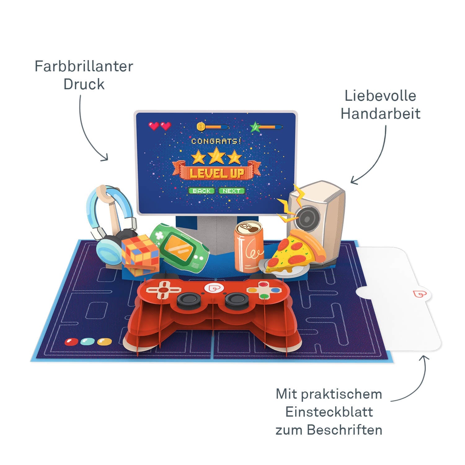 Gaming Controller Pop-Up Card
