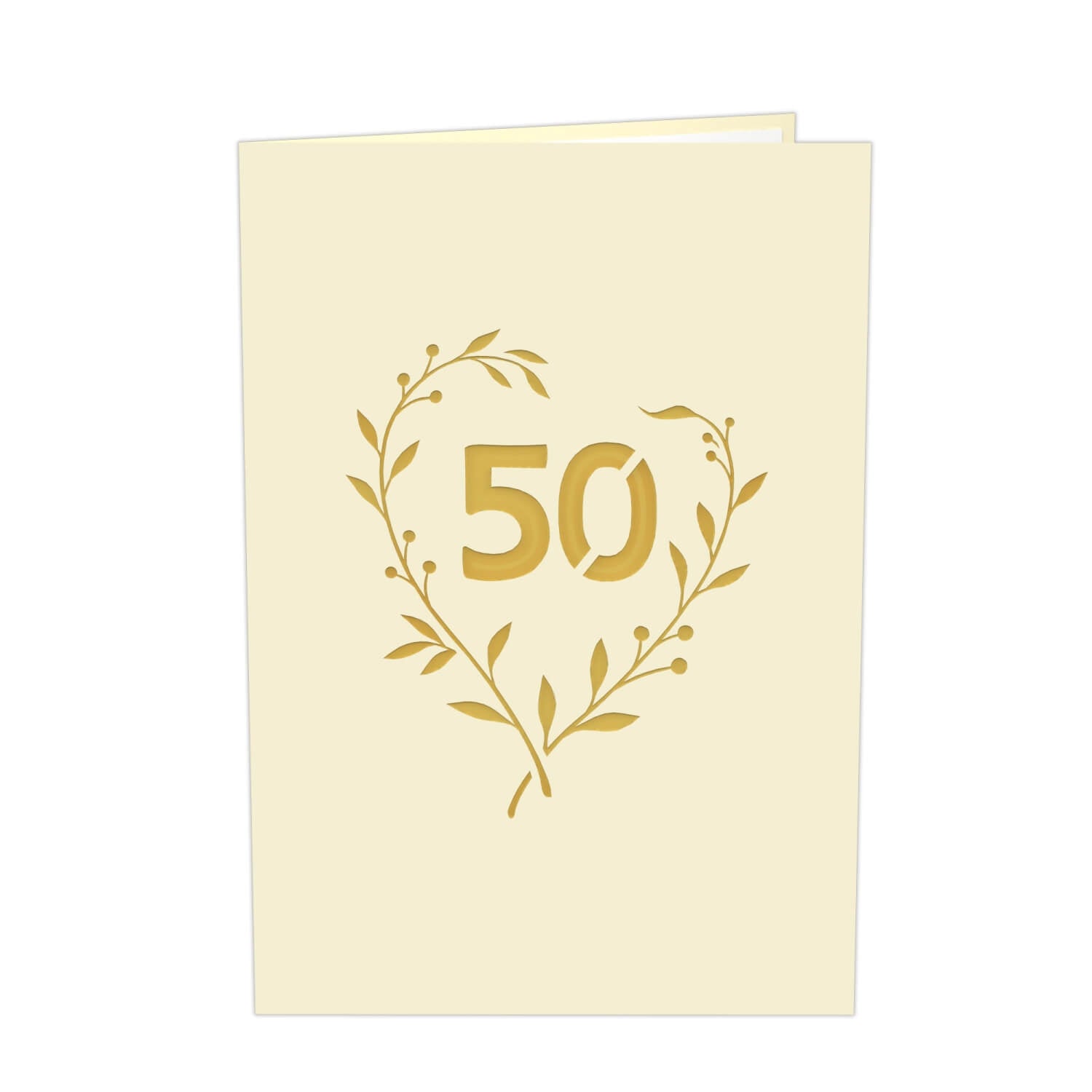 Golden Wedding Anniversary Pop-Up Card